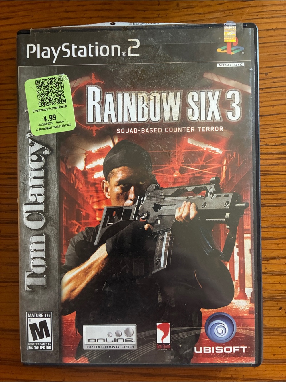 Tom Clancy's Rainbow Six 3 (PlayStation 2) - Ubisoft - Black/Red